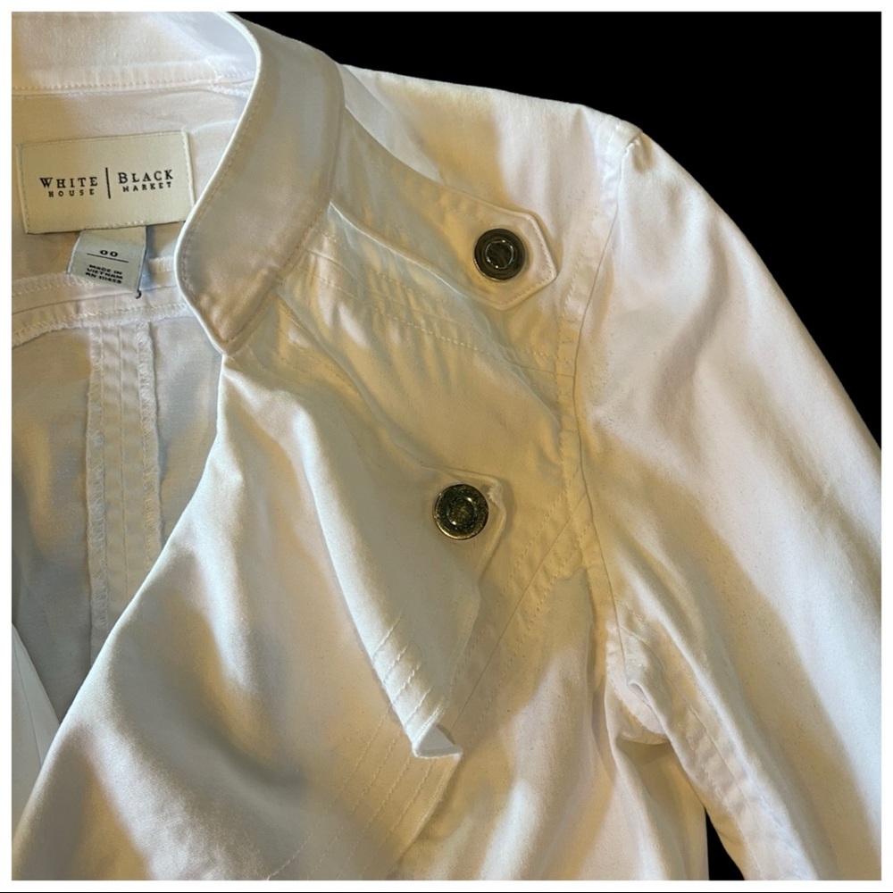 White House Black Market White Ruffle Jacket - Picture 10 of 13